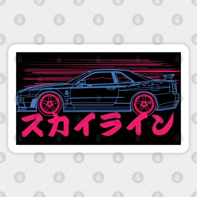 R34 Nissan Skyline Speed Magnet by thesupragoddess